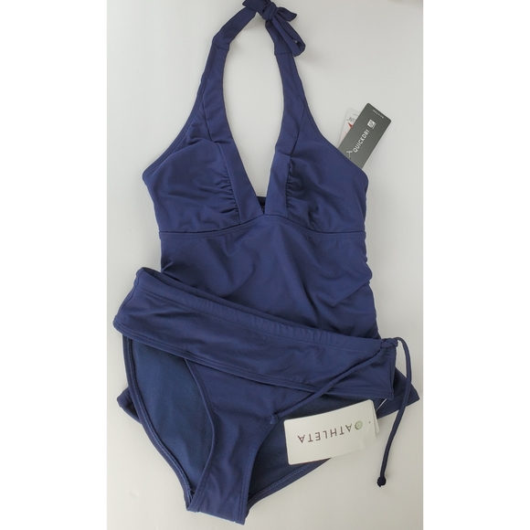 NWT Athleta 2 pieces swimsuit tankini tie bottom - Picture 2 of 10